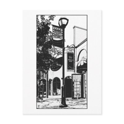 "Colorful Front Street Series" 3/4 Postcard by NueScape_Designs