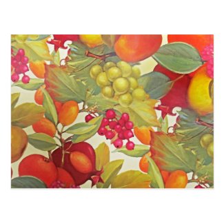 Colorful Fruit Postcard