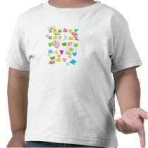 Colorful Fun Kids Cute Alphabet t-shirts