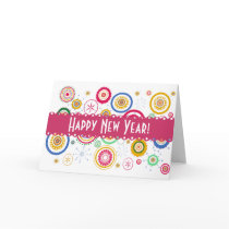 Colorful Funky Circles Cards