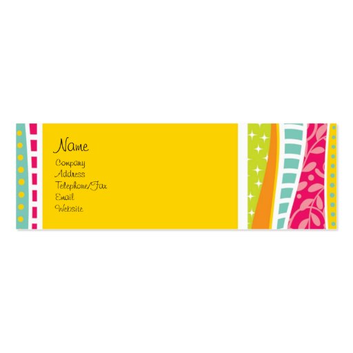 Colorful Funky Profile Card Business Card