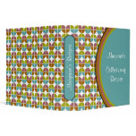 Colorful Funky Retro Pattern 2" Binder