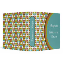 Colorful Funky Retro Pattern 2" Binder
