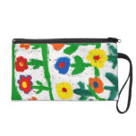 Colorful garden wristlet purses