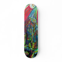 Colorful Gargoyle SciFi Winged Creature skateboard