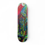 Colorful Gargoyle SciFi Winged Creature skateboard