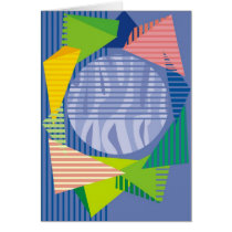 Colorful Geometric Abstract Art Cards