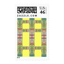 Colorful Geometric Abstract Watercolo Stamp