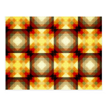 Colorful Geometric Collage postcards