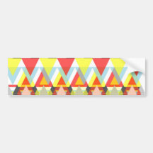 Colorful geometric Pattern Bumper Stickers