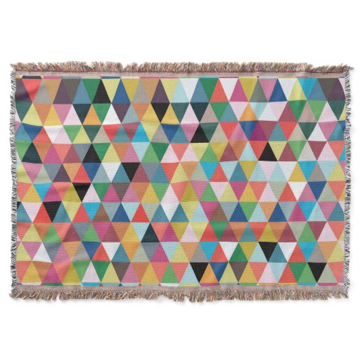 Colorful Geometric Patterned Throw Blanket Zazzle