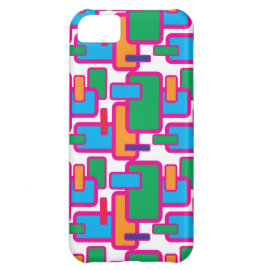 Colorful Geometric Shapes Circuit Board Pattern Cover For iPhone 5C