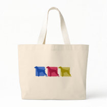 Colorful German Shorthaired Pointer Silhouettes bags