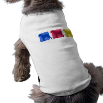 Colorful German Wirehaired Pointer Silhouettes pet clothing