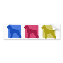 Colorful Giant Schnauzer Silhouettes bumper stickers by MenagerieMayhem Colorful Giant Schnauzer Silhouettes bumper stickers