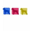 Colorful Giant Schnauzer Silhouettes t-shirts