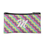Colorful girly chevron with monogram bagettes bags