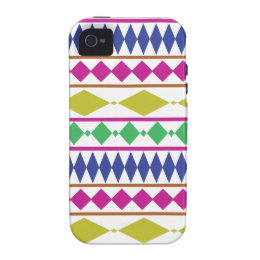 Colorful Girly Geometric Trial Pattern Vibe iPhone 4 Cover