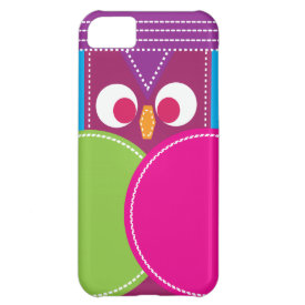 Colorful Girly Stitched Owl iPhone 5c Case