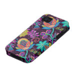 Colorful Glass Beads Look Retro Floral Design iPhone 4 Cover