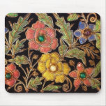 Colorful Glass Beads Vintage Floral Design Mouse Pads