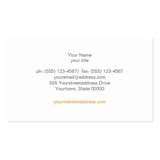 Colorful Glitter Business Card (back side)