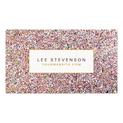 Colorful Glitter Business Card (front side)