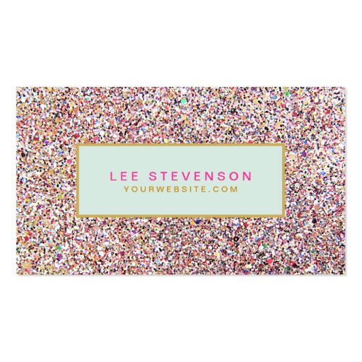 Colorful Glitter Business Card 2 (front side)