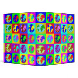 Colorful Globes Vinyl Binder