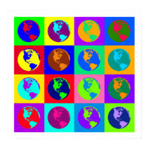 Colorful Globes I posters by artmarx Colorful Globes I posters