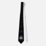 Colorful Glowing Atom - Black Tie