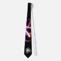 Colorful Glowing Atom - Black Tie