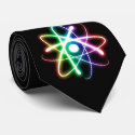 Colorful Glowing Atom - Black Tie