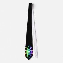 Colorful Glowing Atom - Black Tie