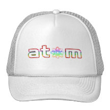 Colorful Glowing Atom - Hat
