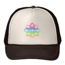 Colorful Glowing Atom - Hat