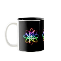 Colorful Glowing Atom - mug