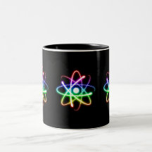 Colorful Glowing Atom - mug