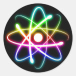 Colorful Glowing Atom - sticker stickers