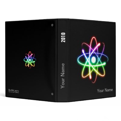 Colorful Glowing Atom - unique binder