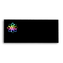 Colorful Glowing Atom - unique Envelope
