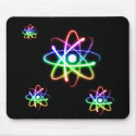 Colorful Glowing Atoms - mousepad