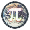 Colorful Glowing Pi - math sticker