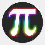 Colorful Glowing Pi - math sticker stickers
