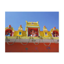 Colorful God statues postcards