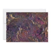 Colorful Gold and Purple Bas Relief Custom Invitations