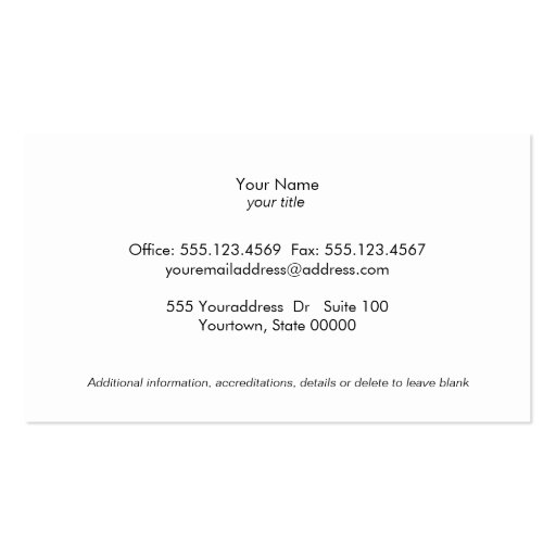 Colorful Gold Floral Boutique Chic and Elegant Business Card (back side)
