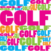 Colorful Golf photo sculptures