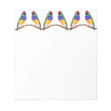 Colorful Gouldian Finches Notepad