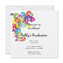 Colorful Graduation Party Invitation